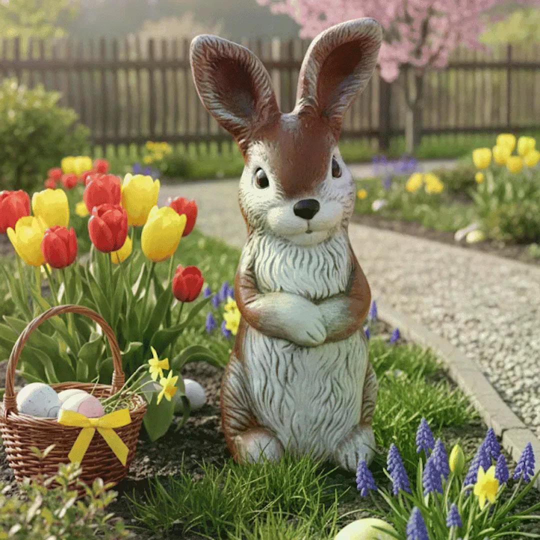 mrazuodolná keramická dekorace zajíc stojící jaro